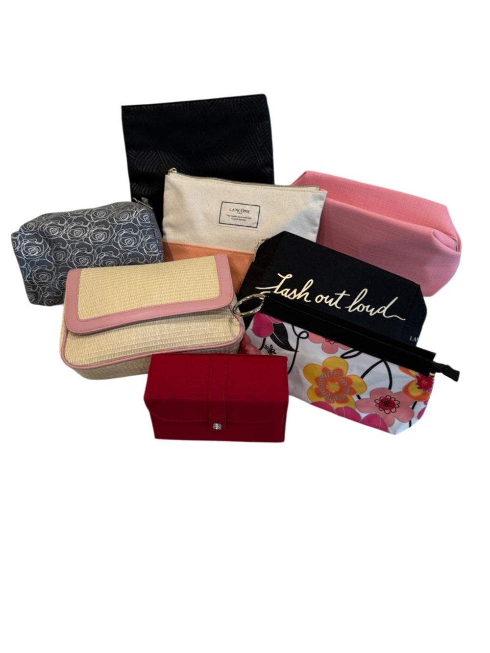Lancôme Cosmetic Pouch bundle of 8 nwot